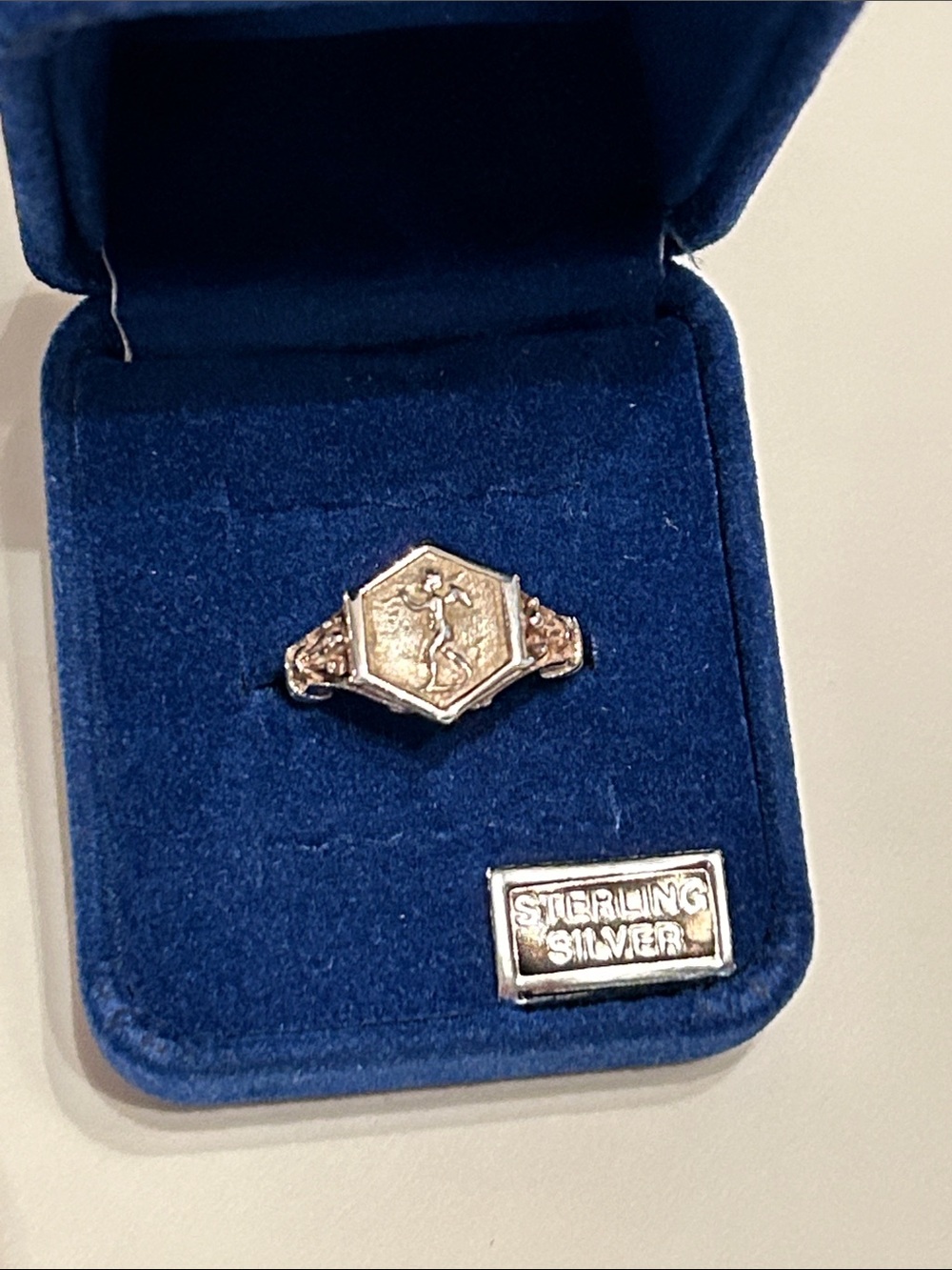 Seiden Gang Sterling Cupid Ring, NIB, size 6